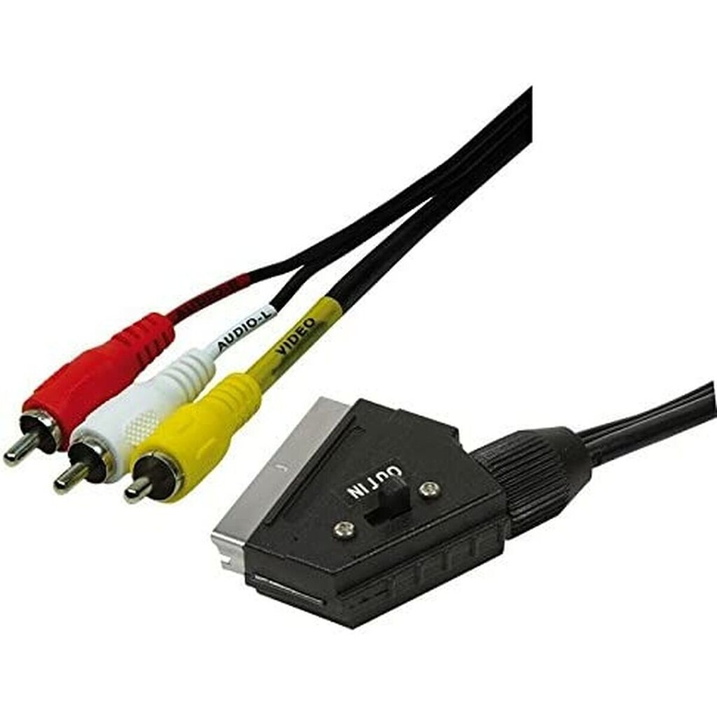 3 x RCA uz SCART Kabelis EDM RCA x 3 Eirosavienotājs цена и информация | Kabeļi un vadi | 220.lv