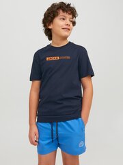 Jack & Jones детская футболка 12225316*02, тёмно-синий 5715367415989 цена и информация | Рубашки для мальчиков | 220.lv