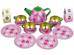 Игрушечный чайный набор Lean toys "Цветы", металл цена и информация | Игрушки для девочек | 220.lv
