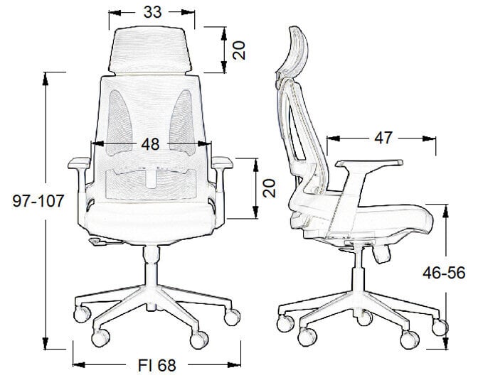 Biroja krēsls Stema OLTON, pelēks cena un informācija | Biroja krēsli | 220.lv