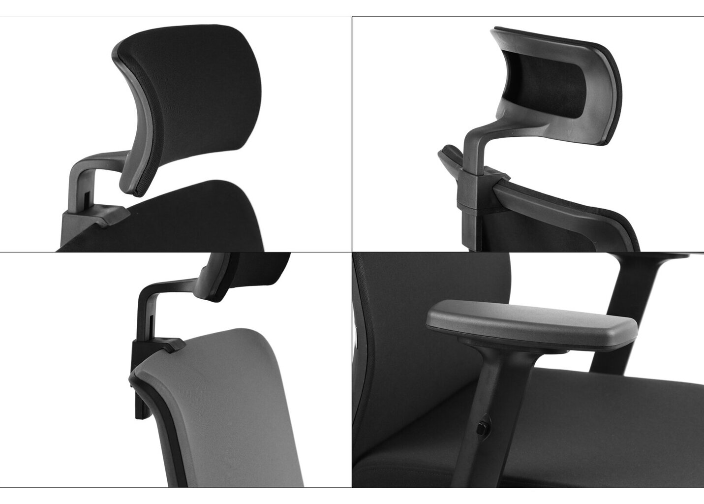Biroja krēsls Stema Riverton F/H/AL, melns/pelēks cena un informācija | Biroja krēsli | 220.lv