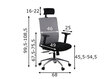Biroja krēsls Stema Riverton F/H/AL, melns/pelēks цена и информация | Biroja krēsli | 220.lv