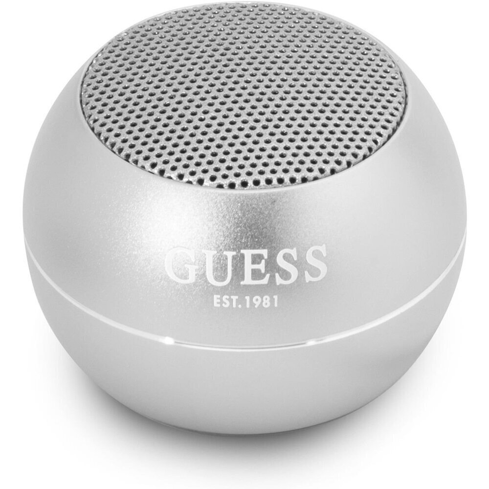 Guess Mini Bluetooth Speaker, sudraba krāsa cena un informācija | Skaļruņi | 220.lv