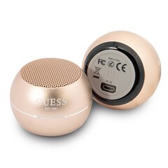 Guess Mini Bluetooth Speaker 3W 4H Gold цена и информация | Аудиоколонки | 220.lv