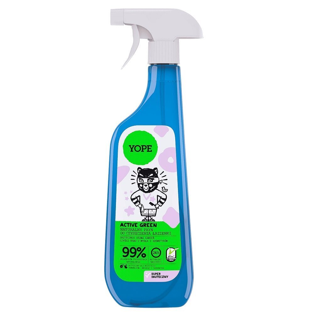 Vannas istabas tīrīšanas līdzeklis ar laima un citronzāles aromātu Yope Active Green, 750 ml цена и информация | Tīrīšanas līdzekļi | 220.lv