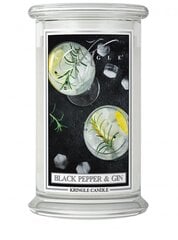 Liela svece ar divām daktīm Kringle Candle Black Pepper Gin, 623 g cena un informācija | Sveces un svečturi | 220.lv