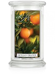 Liela svece ar divām daktīm Kringle Candle Sicilian Orange, 623 g cena un informācija | Sveces un svečturi | 220.lv