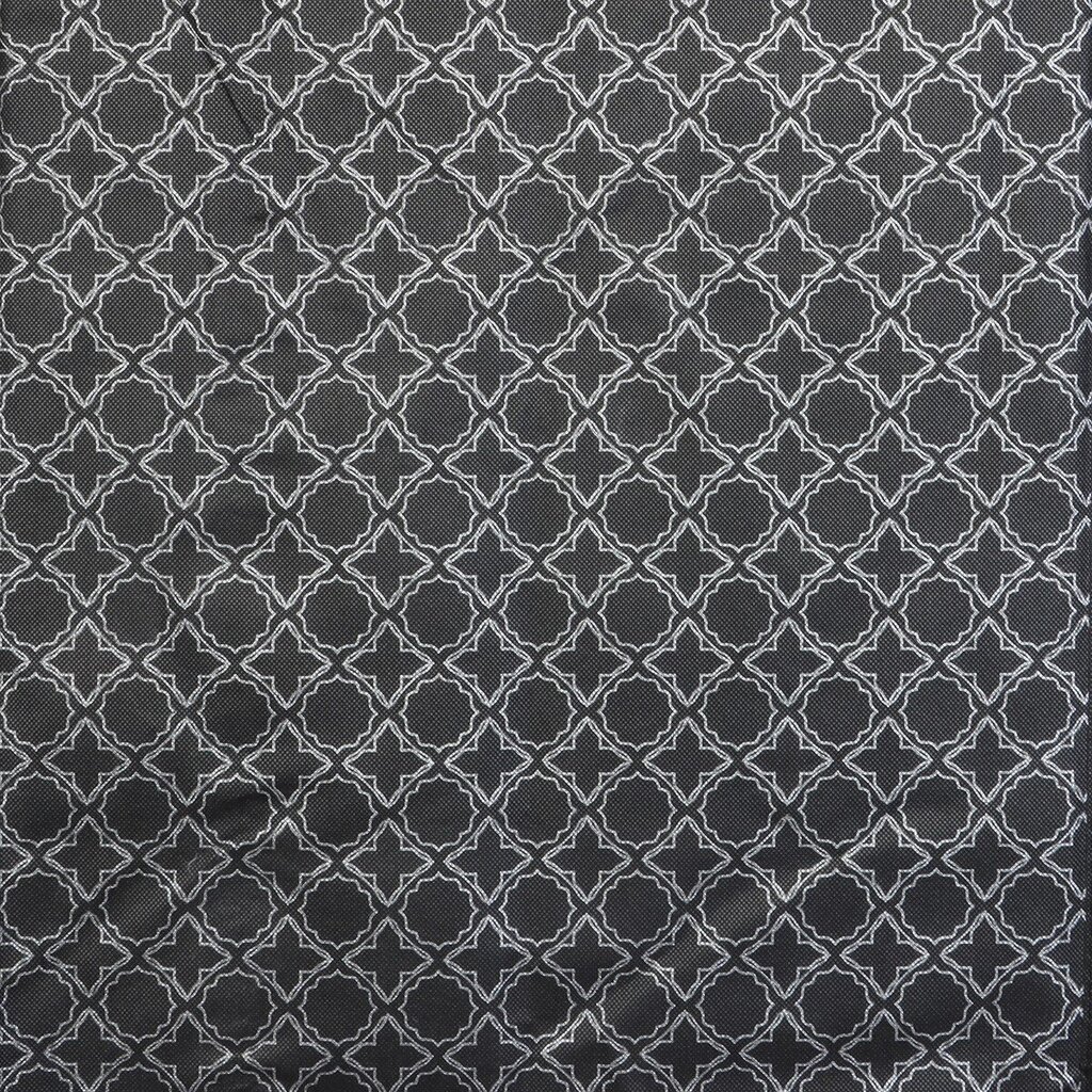 Tekstila skapis Saska Garden Ornament, 88x50x160 cm, melns cena un informācija | Skapji | 220.lv