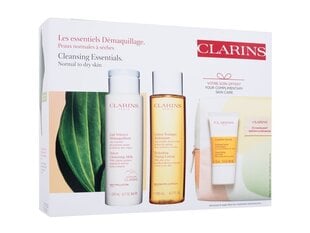 Sejas ādas tīrīšanas komplekts normālai/sausai ādai Clarins: attīrošs pieniņš, 200 ml + tonizējošs sejas losjons, 200 ml + sejas skrubis, 15 ml cena un informācija | Sejas ādas kopšana | 220.lv