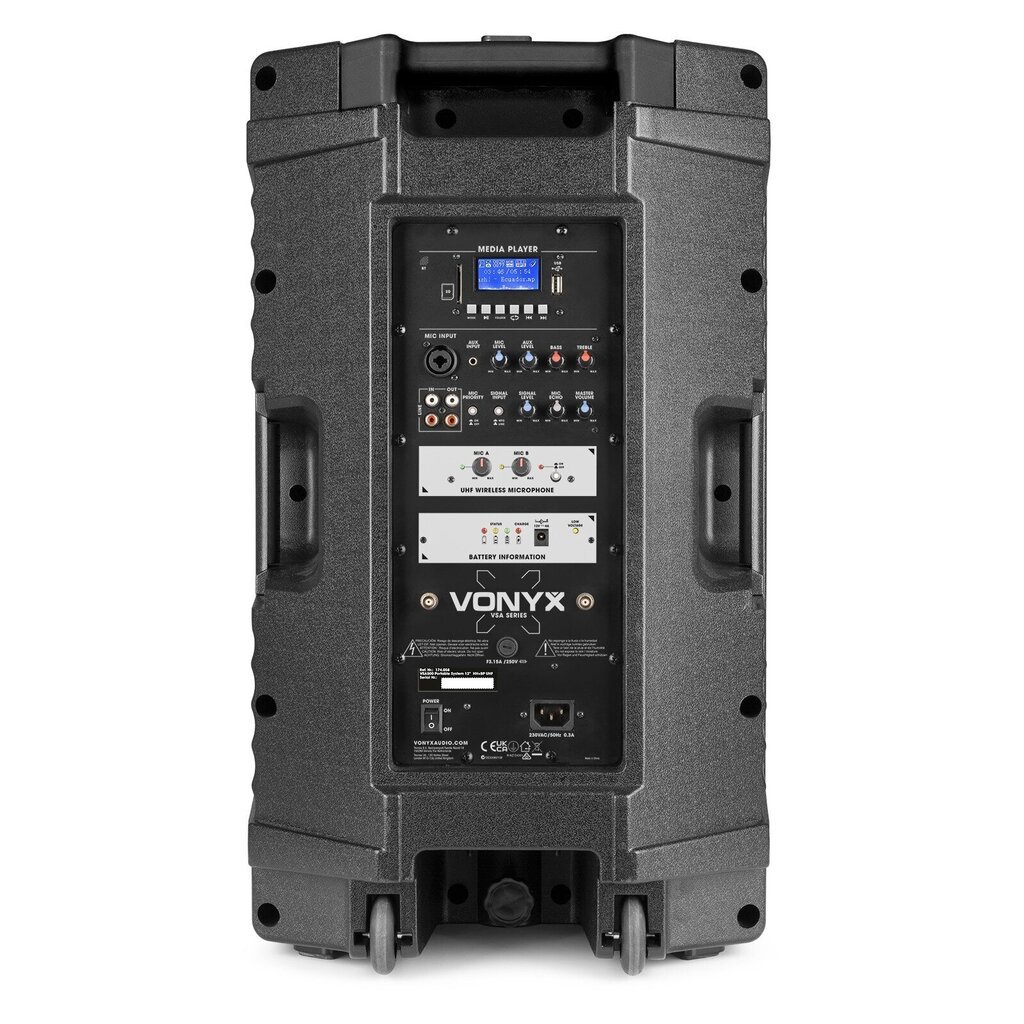 Portatīvā audio sistēma Vonyx VSA500-BP, 12" Combi цена и информация | Skaļruņi | 220.lv