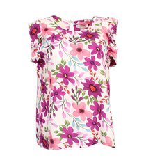 Texpak женская блузка 351427*02, белый/розовый 7332602417041 цена и информация | Женские блузки, рубашки | 220.lv
