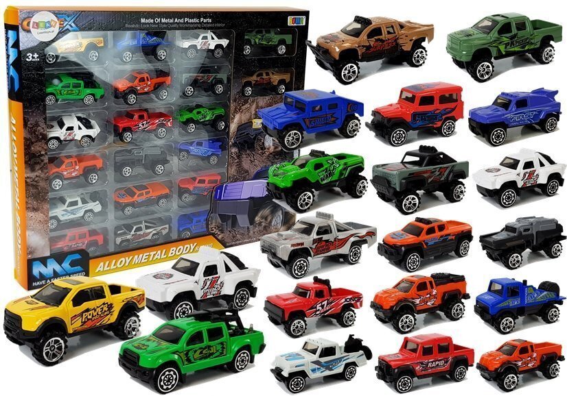 Jeep SUV komplekts, 20 gab. cena un informācija | Rotaļlietas zēniem | 220.lv
