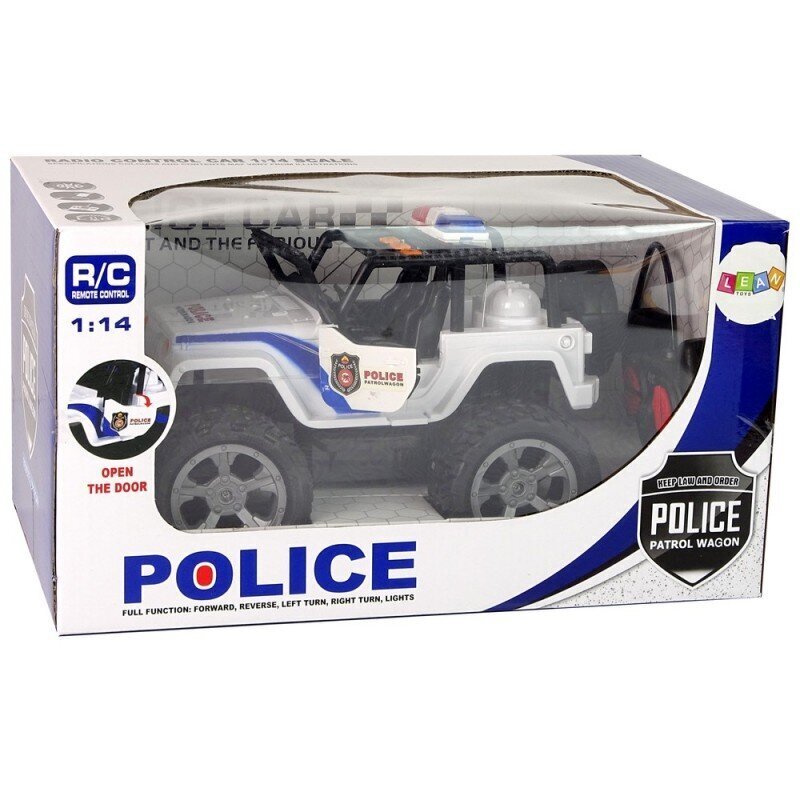 Ar tālvadību vadāms policijas auto Jeep cena un informācija | Rotaļlietas zēniem | 220.lv