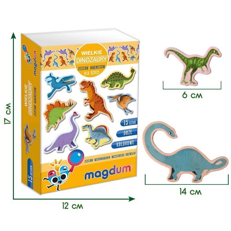 Magnētu komplekts Big Dinosaurs MV 6032-06 цена и информация | Attīstošās rotaļlietas | 220.lv