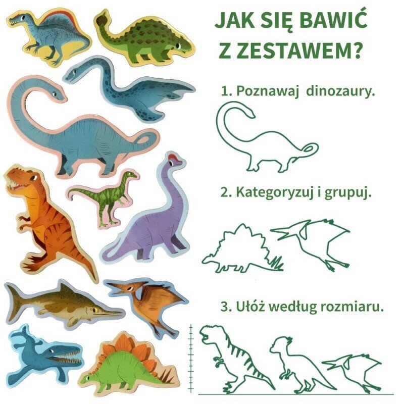 Magnētu komplekts Big Dinosaurs MV 6032-06 цена и информация | Attīstošās rotaļlietas | 220.lv