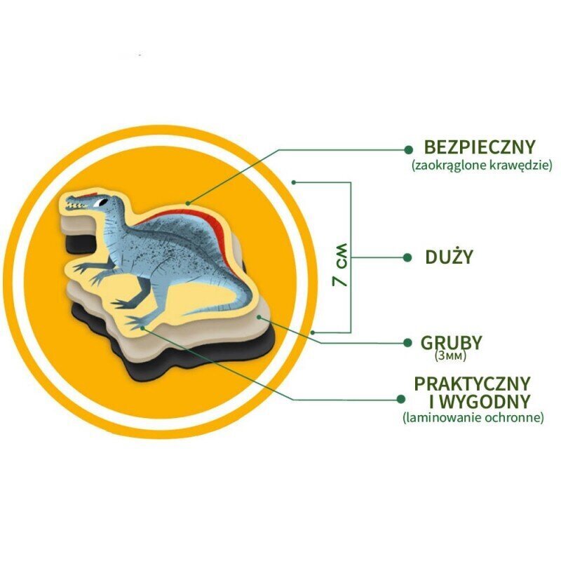 Magnētu komplekts Big Dinosaurs MV 6032-06 цена и информация | Attīstošās rotaļlietas | 220.lv