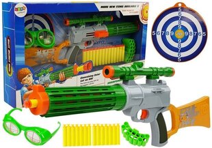 Šautene ar putuplasta lodēm un mērķi, pelēkā krāsā, 59 cm cena un informācija | Rotaļlietas zēniem | 220.lv