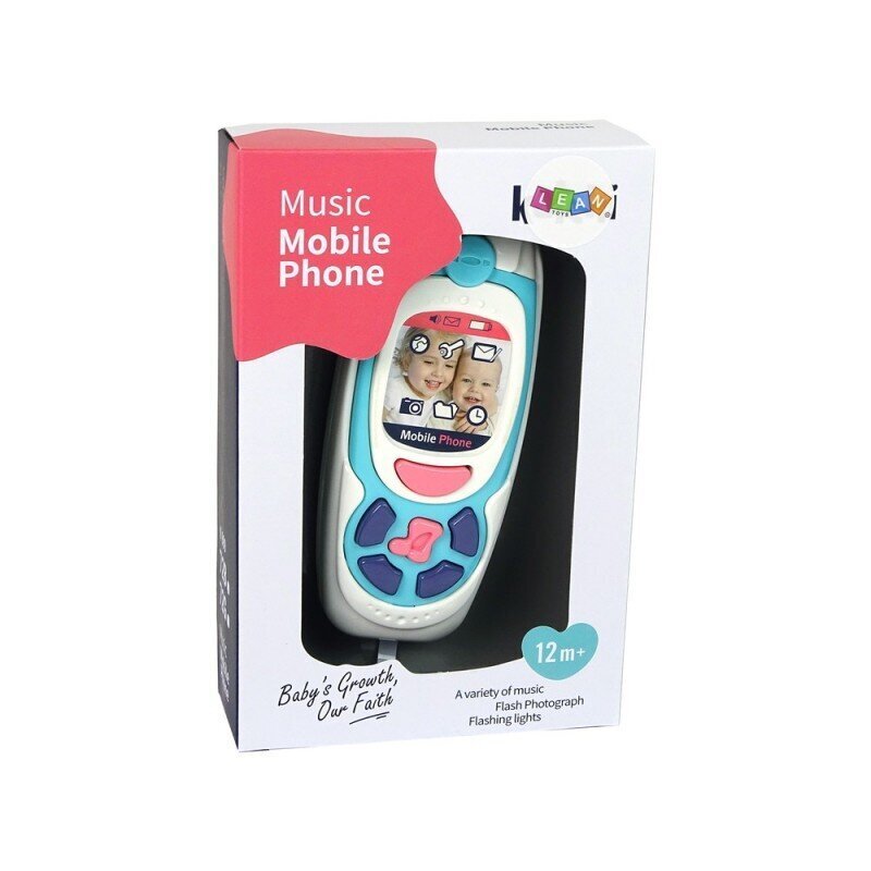 Bērnu mobilais telefons ar skaņas efektiem Lean Toys cena un informācija | Rotaļlietas zīdaiņiem | 220.lv