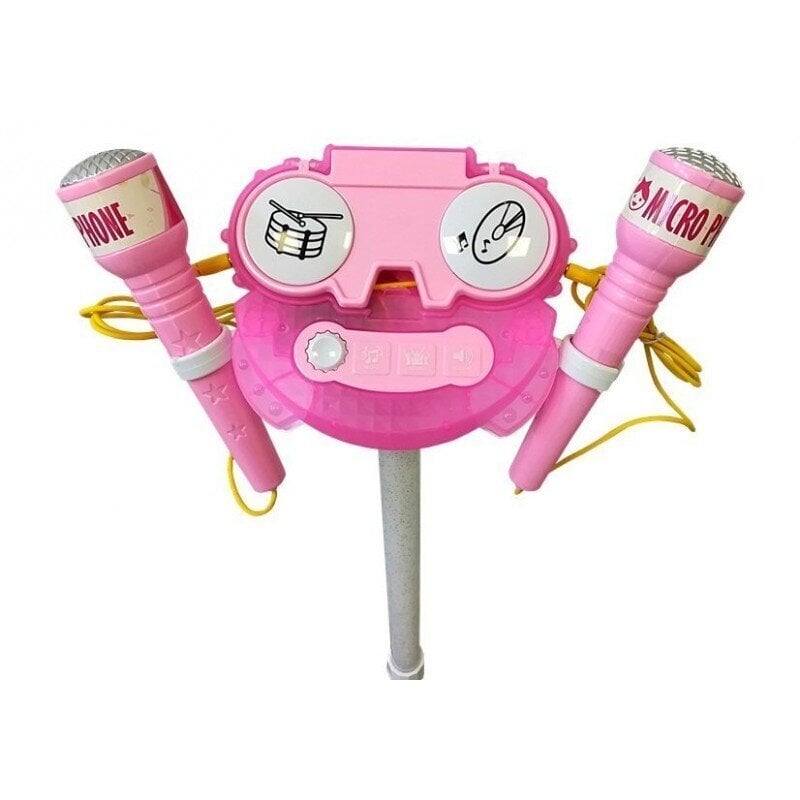Karaoke komplekts ar mikrofoniem, rozā cena un informācija | Attīstošās rotaļlietas | 220.lv