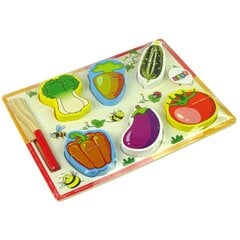Деревянный набор для нарезки овощей, 6 шт. цена и информация | Игрушки для девочек | 220.lv