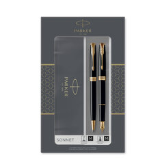 Tintes pildspalva un pildspalva Parker Sonnet Black GT 2093371 cena un informācija | Rakstāmpiederumi | 220.lv
