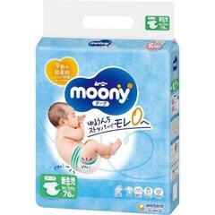 Японские подгузники Moony Airfit NB, 0-5 кг, 76 шт. цена и информация | Moony Товары для детей и младенцев | 220.lv
