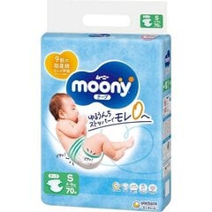 Japāņu autiņbiksītes Moony Airfit S, 4-8 kg, 70 gab cena un informācija | Moony Rotaļlietas, bērnu preces | 220.lv