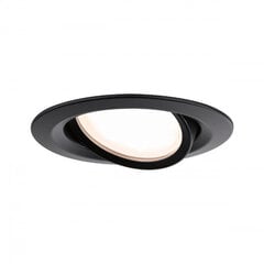 LED iebūvējams gaismeklis Nova Plus Coin Viens gaismeklis Grozāms IP65 apaļš 93mm 30° 6W 470lm 230V regulējams 2700K Melns matēts цена и информация | Монтируемые светильники, светодиодные панели | 220.lv