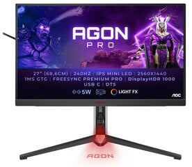 AOC Agon AG274QZM цена и информация | Мониторы | 220.lv