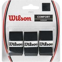 Tenisa raketes pārsēji Wilson Pro Comfort Overgrip 3 gab melnā krāsā cena un informācija | Āra tenisa preces | 220.lv