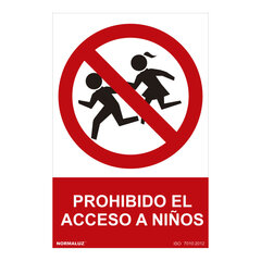 Zīme Normaluz Prohibido el acceso a niños, PVC (30 x 40 cm) cena un informācija | Dekoratīvās uzlīmes | 220.lv