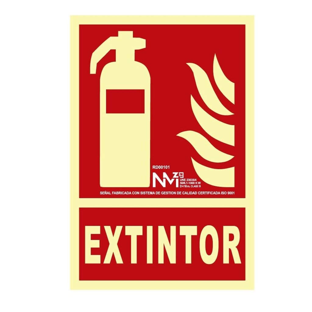 Zīme Normaluz Extintor, PVC (21 x 30 cm) cena un informācija | Gleznas | 220.lv
