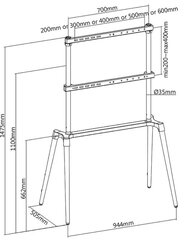 Mozi FS-5 55-75” цена и информация | Кронштейны и крепления для телевизоров | 220.lv