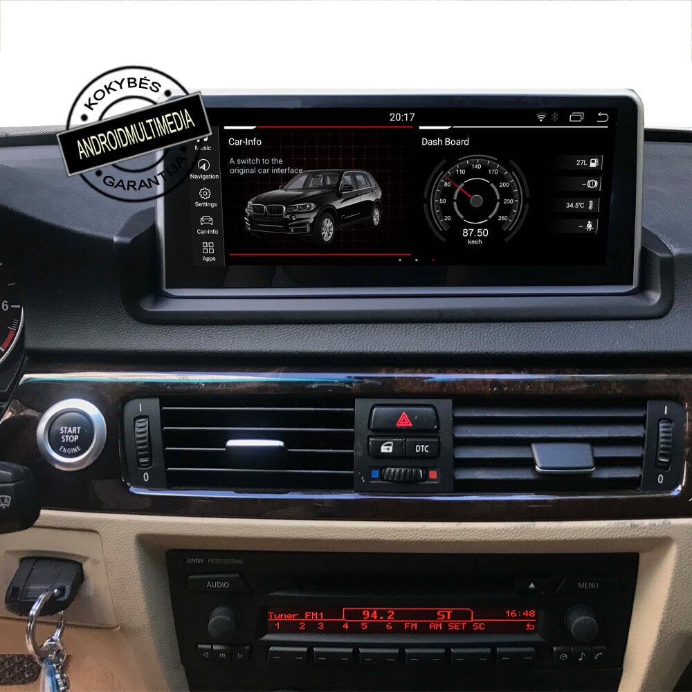 Android planšetdators-multivide BMW 3 E90, E91 2004-13 cena un informācija | Auto magnetolas, multimedija | 220.lv