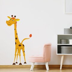 Vinila sienas uzlīme Jauka žirafu dzīvnieku uzlīme bērnu istabas interjera dekors - 140 x 73 cm cena un informācija | Dekoratīvās uzlīmes | 220.lv