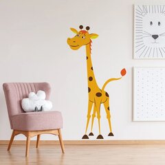 Vinila sienas uzlīme Jauka žirafu dzīvnieku uzlīme bērnu istabas interjera dekors - 140 x 73 cm cena un informācija | Dekoratīvās uzlīmes | 220.lv