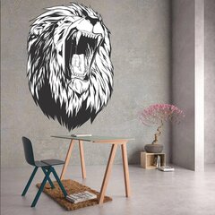 Vinila sienas uzlīme liela lauvas galvas interjera dekors - 100 x 81 cm cena un informācija | Dekoratīvās uzlīmes | 220.lv