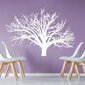 Vinila balta sienas uzlīme liela koka botāniskais interjera dekors - 140 x 101 cm cena un informācija | Dekoratīvās uzlīmes | 220.lv