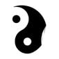 Vinila sienas uzlīme Yin Yang simbols Ķīniešu interjera dekors - 120 x 86 cm cena un informācija | Dekoratīvās uzlīmes | 220.lv