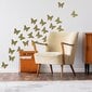 Vinila sienas uzlīme Golden Butterflies Interjera dekors - 24 gab. cena un informācija | Dekoratīvās uzlīmes | 220.lv