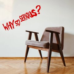 Виниловая наклейка на стену Надпись Why so serious? Декор интерьера - 120 х 30 см цена и информация | Декоративные наклейки | 220.lv