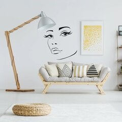 Vinila sienas uzlīme Skaistas sievietes sejas interjera dekors - 100 x 96 cm cena un informācija | Dekoratīvās uzlīmes | 220.lv