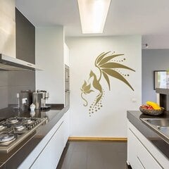 Zelta krāsas vinila sienas uzlīme Hummingbird Bird interjera dekors - 100 x 86 cm cena un informācija | Dekoratīvās uzlīmes | 220.lv