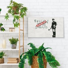 Sienas apdruka Audekls Banksy Graffiti Sienas uzraksti Stilīgs interjera dekors - 100 x 60 cm цена и информация | Картины | 220.lv