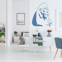 Виниловая синяя наклейка на стену Banksy горилла в маске Декор интерьера - 53 х 60 см цена и информация | Декоративные наклейки | 220.lv