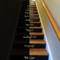 Наклейки для лестницы Вдохновляющая надпись Светящиеся в темноте стикеры Декор интерьера для семьи цена и информация | Декоративные наклейки | 220.lv