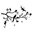 Виниловая наклейка на стену Ветка дерева и птицы Ботанический декор интерьера - 100 х 76 см