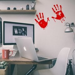 Vinila sienas uzlīme Bloody Hands Helovīna interjera dizains - 40 x 25 cm цена и информация | Декоративные наклейки | 220.lv