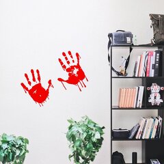 Виниловая наклейка на стену Кровавые руки Дизайн интерьера на Хеллоуин - 40 х 25 см цена и информация | Декоративные наклейки | 220.lv