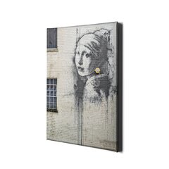 Настенный печатный холст Banksy Девушка с жемчужной серьгой Стильный декор интерьера - 60 х 40 см цена и информация | Декоративные наклейки | 220.lv